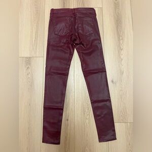 Flying Monkey Platinum NWT size 26 Maroon fallin coated waxed skinny jeans. NEW